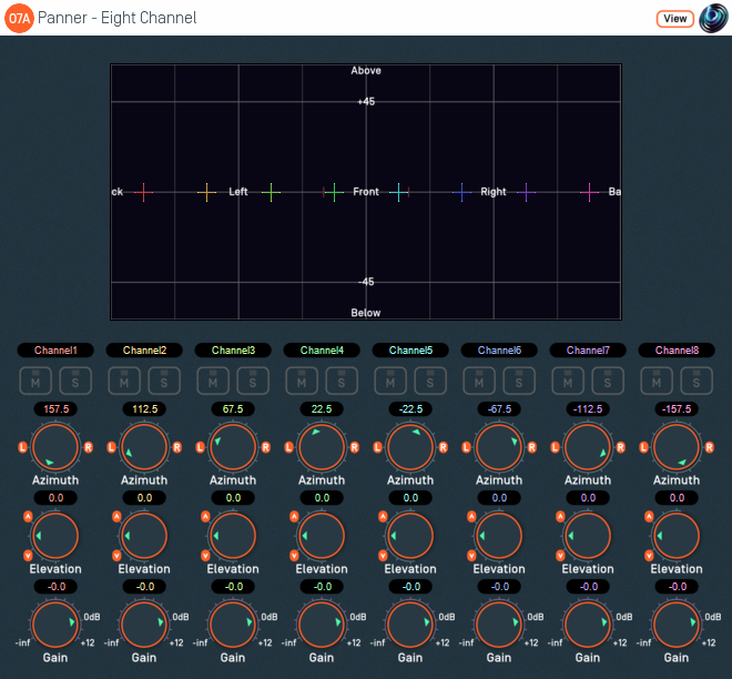 O7A Panner - Eight Channel