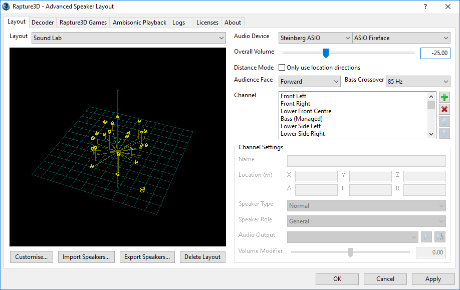 Custom Layout Configuration Screenshot