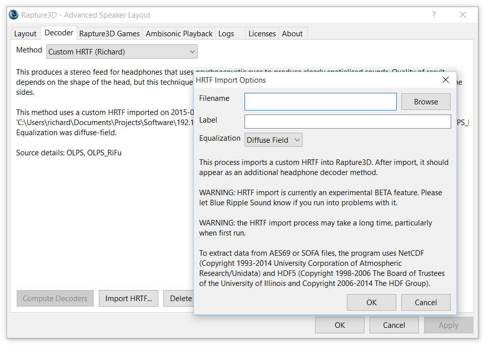 HRTF Import